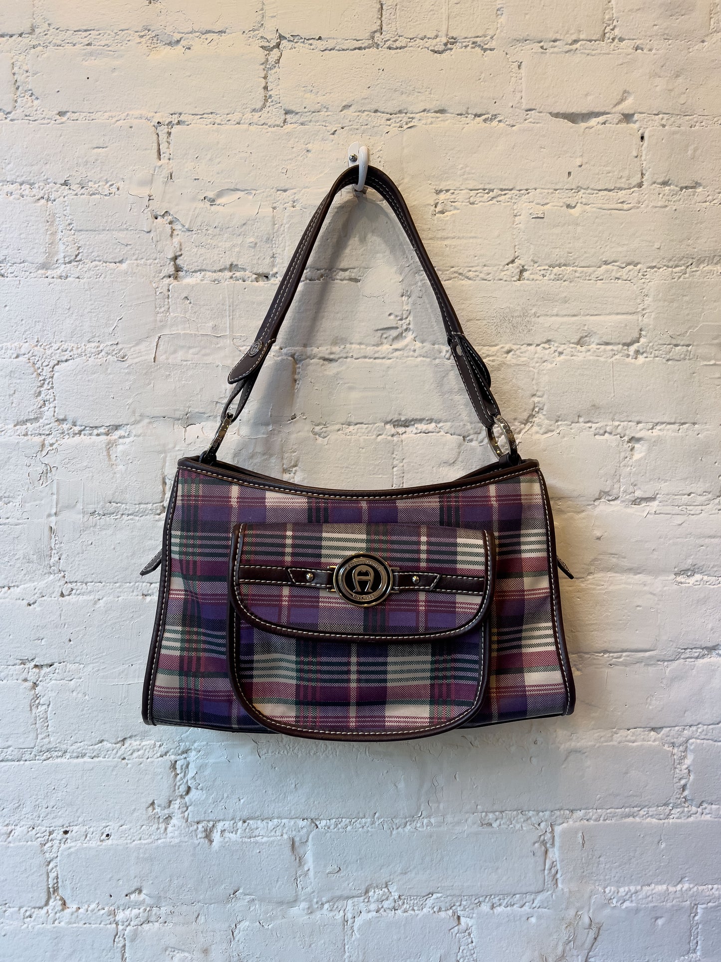etienne aigner plaid purse