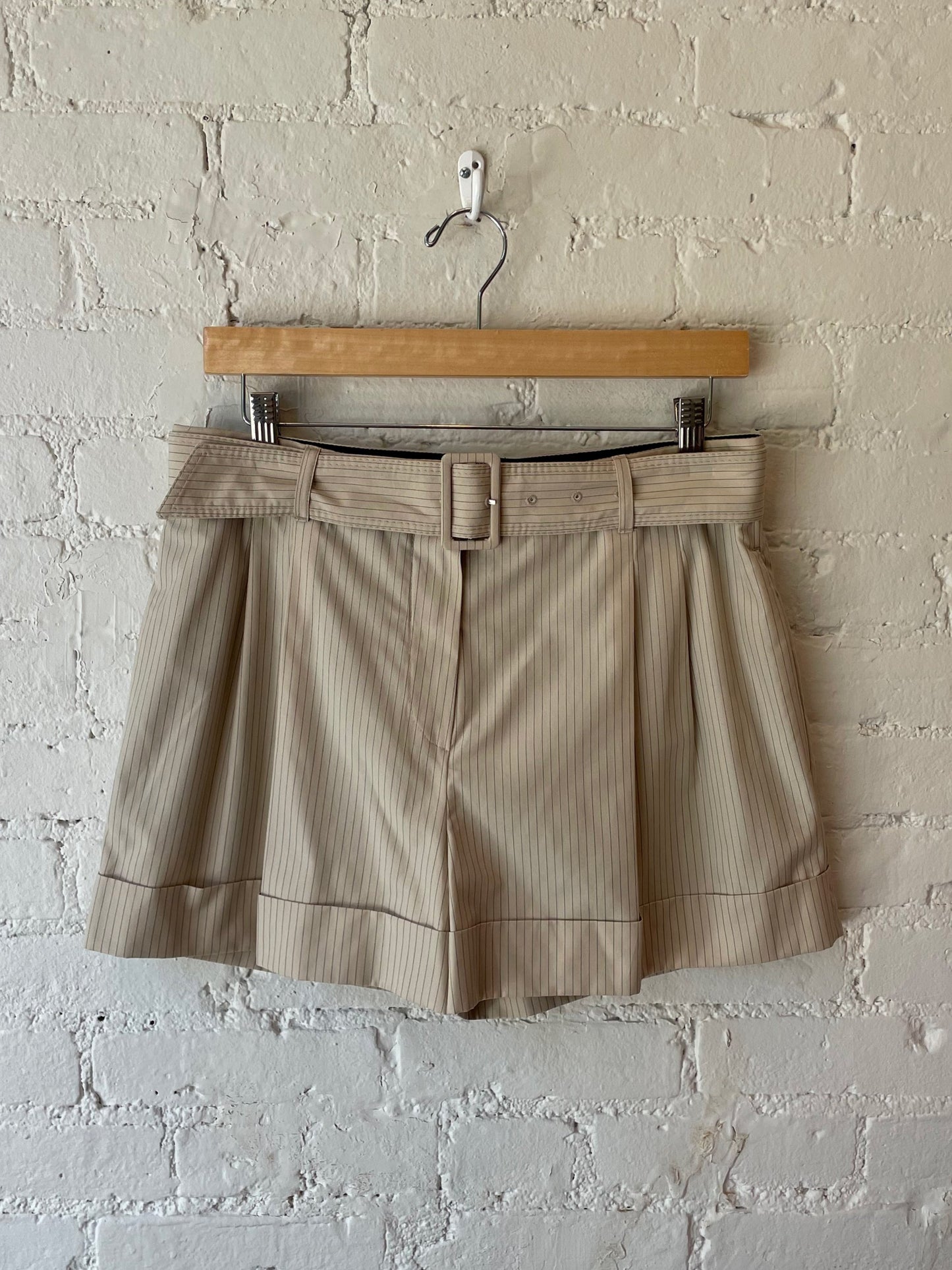 jean paul gaultier pinstripe shorts