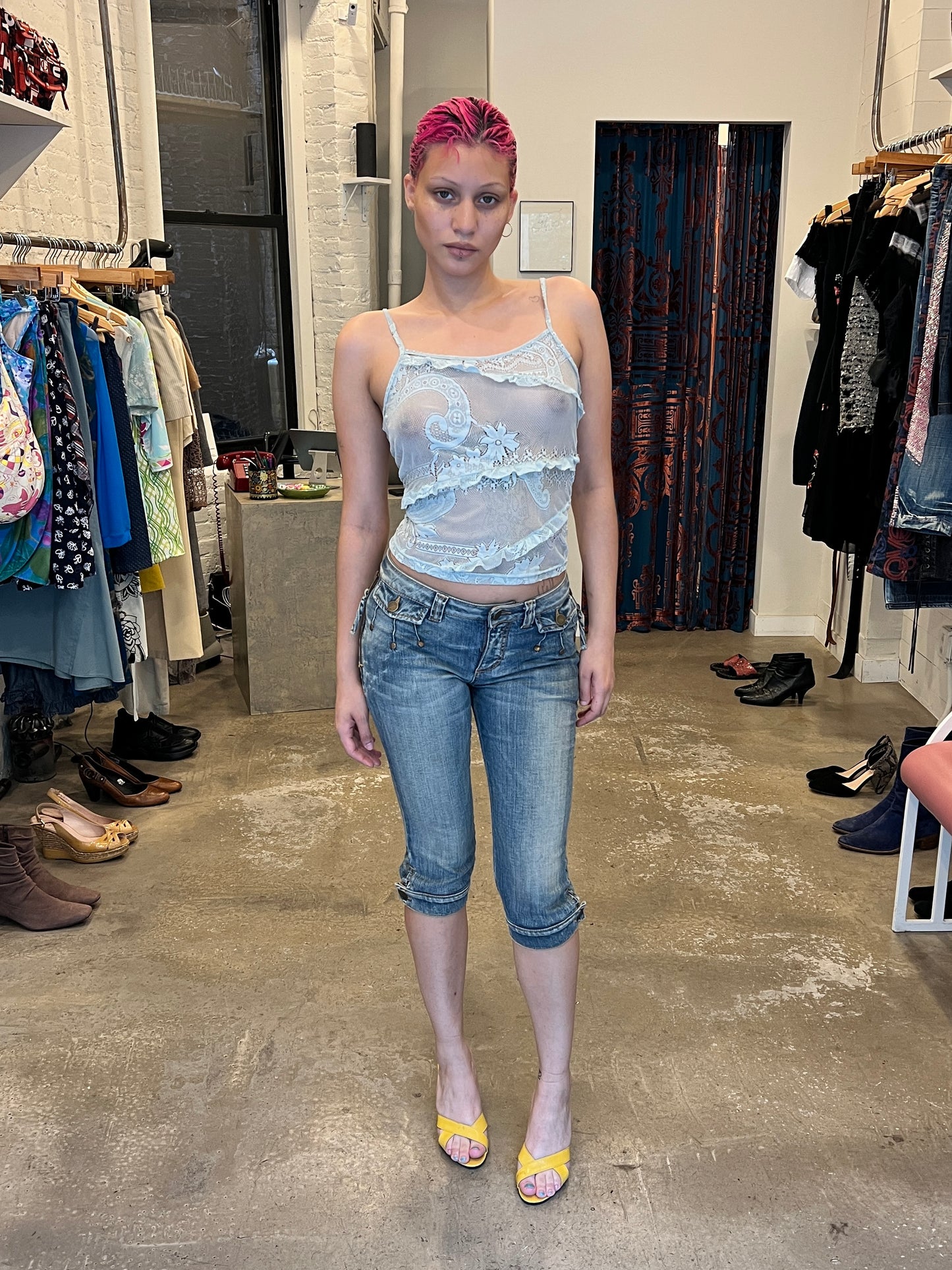 anna molinari denim capris