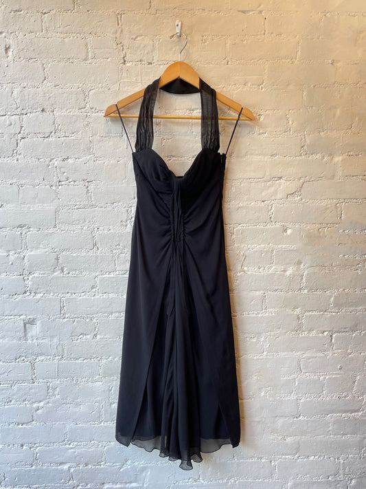 moschino black halter dress